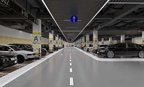 Underground Parking Modern Parking 3d model