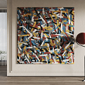 Quiet abstract painting decorative painting 3d model