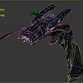Advanced Dark Futuristic Spacecraft With Large Wing Structure For Interstellar Missions