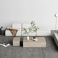 Modern Sofa Coffee Table Combination Sofa Coffee Table Floor Lamp Combination 3d model