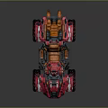 Terrain Ideal For Off Road ATV With Pink Orange Body And Large Tires