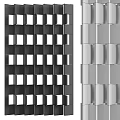 Modern Geometric Room Divider Design With Black And White Pattern For Interior 3d model