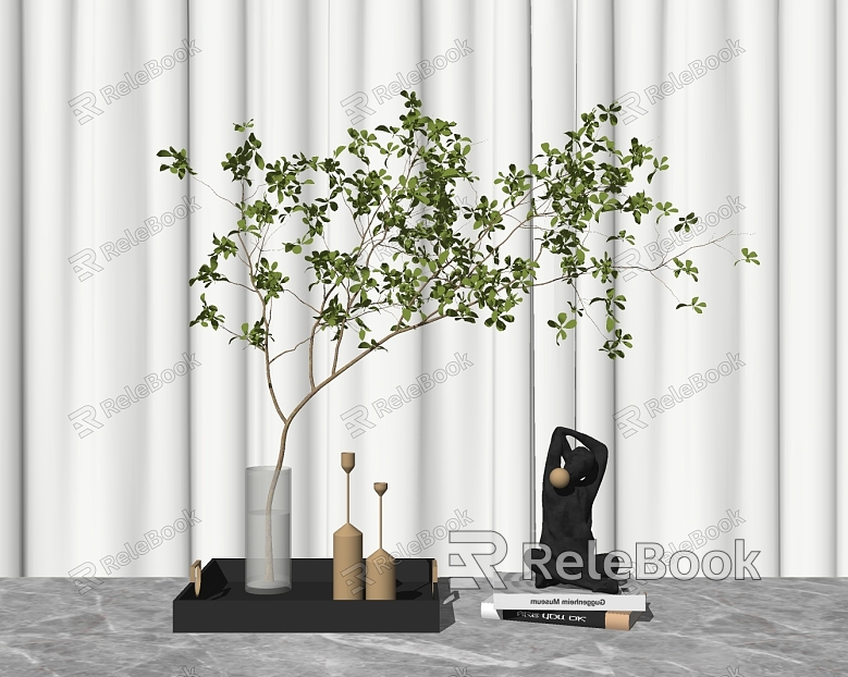 Modern Ornaments Plant Vase Ornaments model