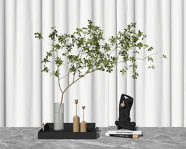 Modern Ornaments Plant Vase Ornaments 3d model