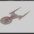 Detailed Star Trek Enterprise Spaceship 3D Model With Futuristic Design Render