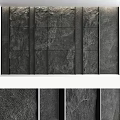 Gray Textured Stone Wall Design With Multiple Tones For Interior Decor 3d model