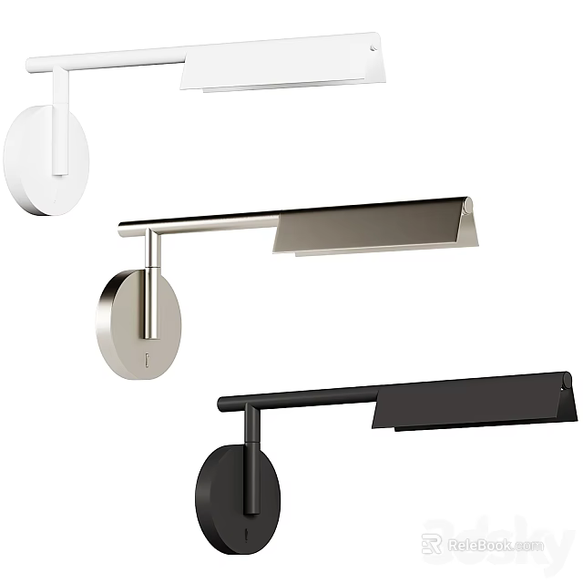 Modern Wall Lamps With Contemporary Design In Black White And Silver Finishes 3d model 
