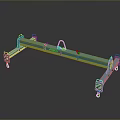 ACCO Blue Lifting Beam With Structural Design And Industrial Handling Wheels