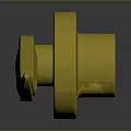 Golden Metallic Door Handle With Shiny Reflective Surface And Sleek Design