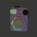Portable Electronic Speaker With Colorful LED Lights Handle And Knob Design