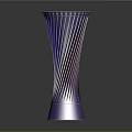 Modern Purple Striped Decorative Vase For Home Furniture Decoration