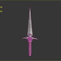 Ornate Fantasy Sword With Spiral Hilt Intricate Guard And Pointed Blade
