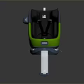 Green And Black Public Chair With Safety Harness And Metal Frame
