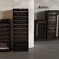 Modern Wine Coolers With Glass Doors And Multiple Shelves For Wine Storage