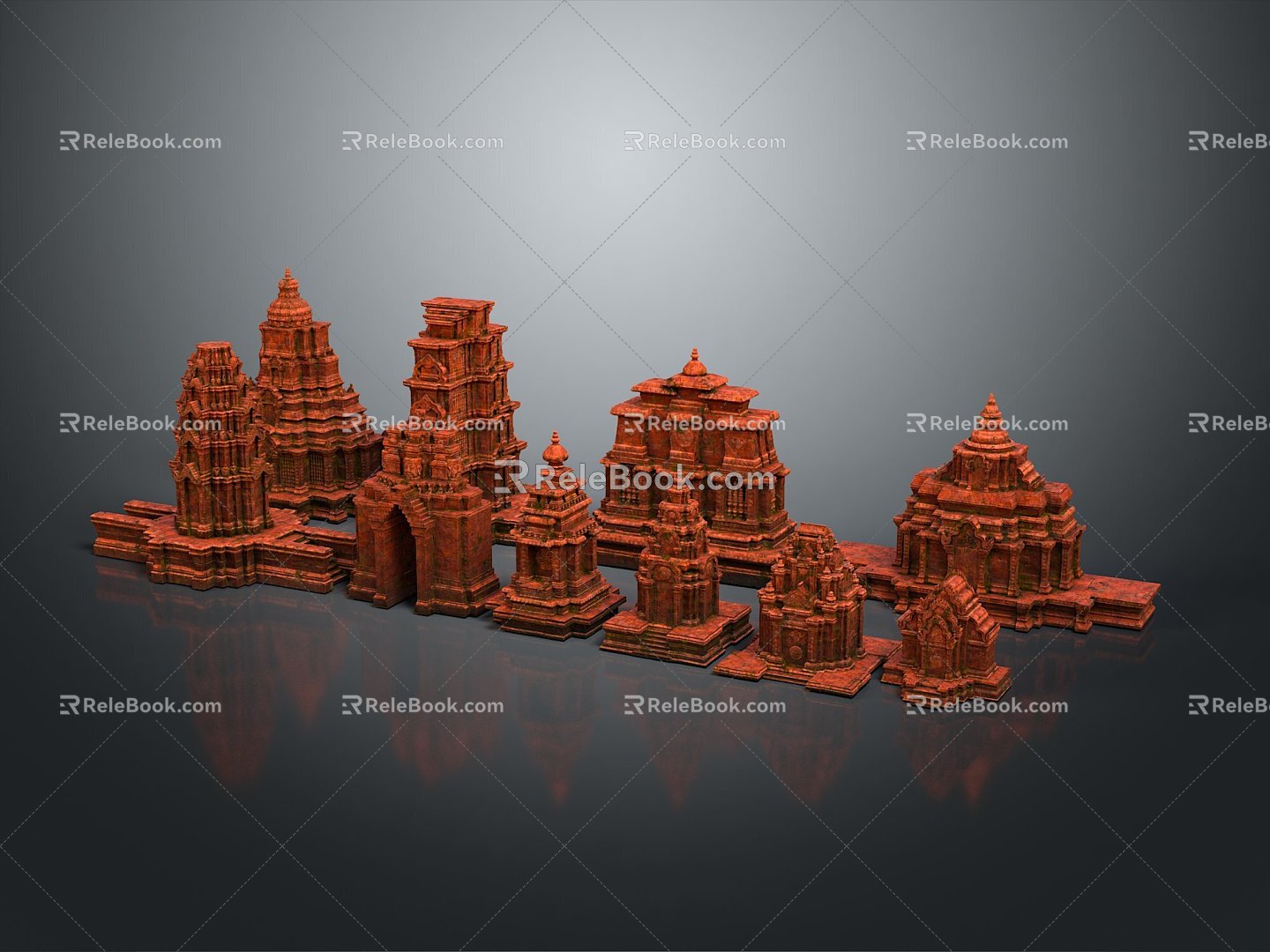 Temple Tower Stone Takatong Tower Pyramid Mayan Pyramid Mayan Stone Tower Totem Tribal Totem 3d model