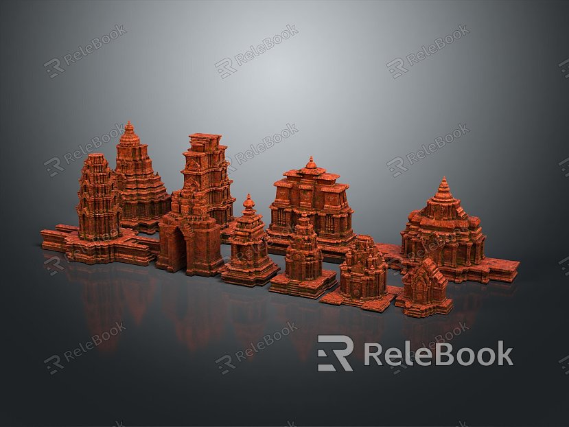 Temple Tower Stone Takatong Tower Pyramid Mayan Pyramid Mayan Stone Tower Totem Tribal Totem model