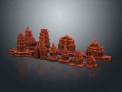 Temple Tower Stone Takatong Tower Pyramid Mayan Pyramid Mayan Stone Tower Totem Tribal Totem 3d model