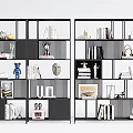 Modern Bookshelf Decoration Bookshelf Ornaments Books 3d model