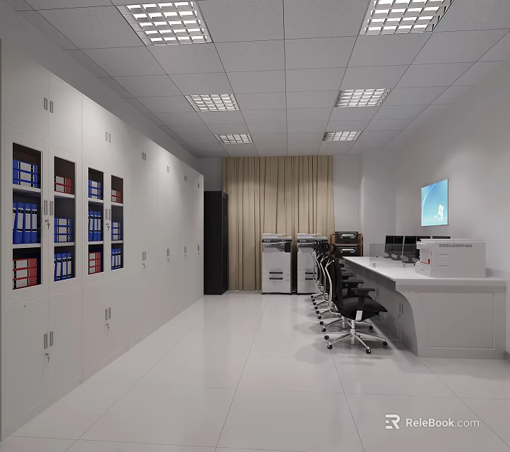 Modern Open Kitchen Interior Design With Island Counter And Appliances 3d model 