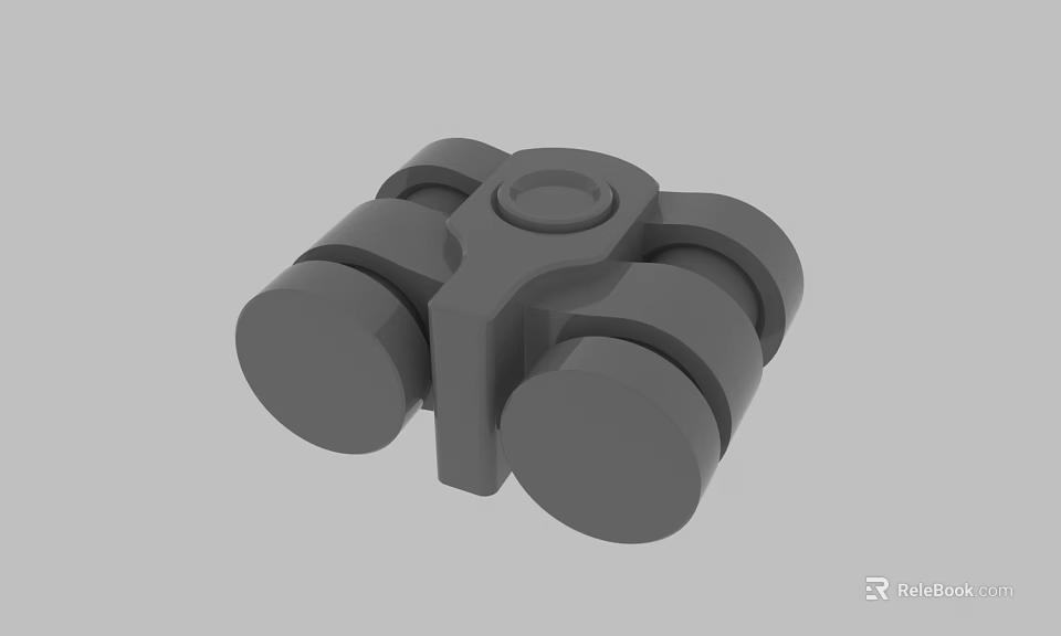 Outdoor Table Durable Connection Component Grey Cylindrical Structural Design 3d model 