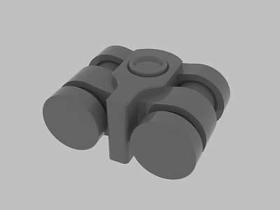 Outdoor Table Durable Connection Component Grey Cylindrical Structural Design 3d model