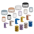 Modern Coffee Tables In Various Colors With Spiral Metal Mesh And Simple Flat Designs