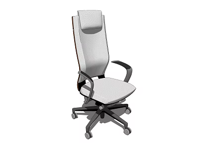 Ergonomic Office Chair With High Backrest Armrests And Swivel Wheels 3d model