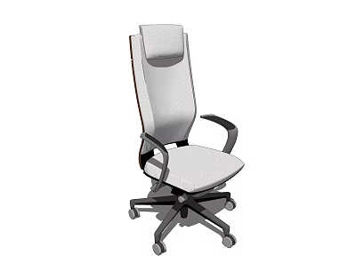 Ergonomic Office Chair With High Backrest Armrests And Swivel Wheels 3d model