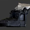 Vintage Black Typewriter With Paper Showing Typed Text On Dark Surface
