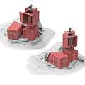 weapons abandoned container weapons 3d model