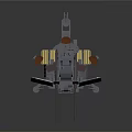 Multi Barrel Naval Gun With Metal Structure And Mounting Base For Military Defense