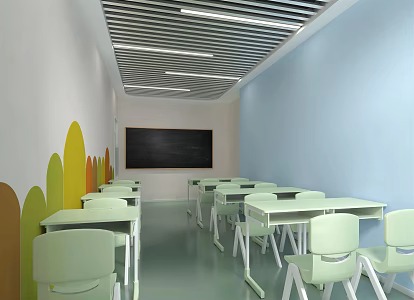 Modern Classroom Kindergarten Classroom 3d model