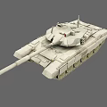 Modern Military Tank 3D Model With Gun Barrel Tracks And Turret