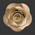 Elegant Golden Rose Shaped Fashion Ring For Women Accessories