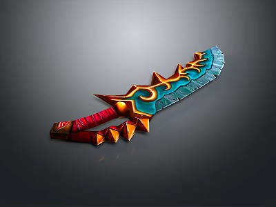 Final Fantasy Big Swords Final Fantasy Weapon Knife Magic Knife Weapon Cold Weapon Realistic 3d model