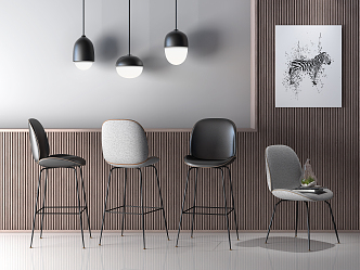 Modern Bar Chair Chandelier 3d model