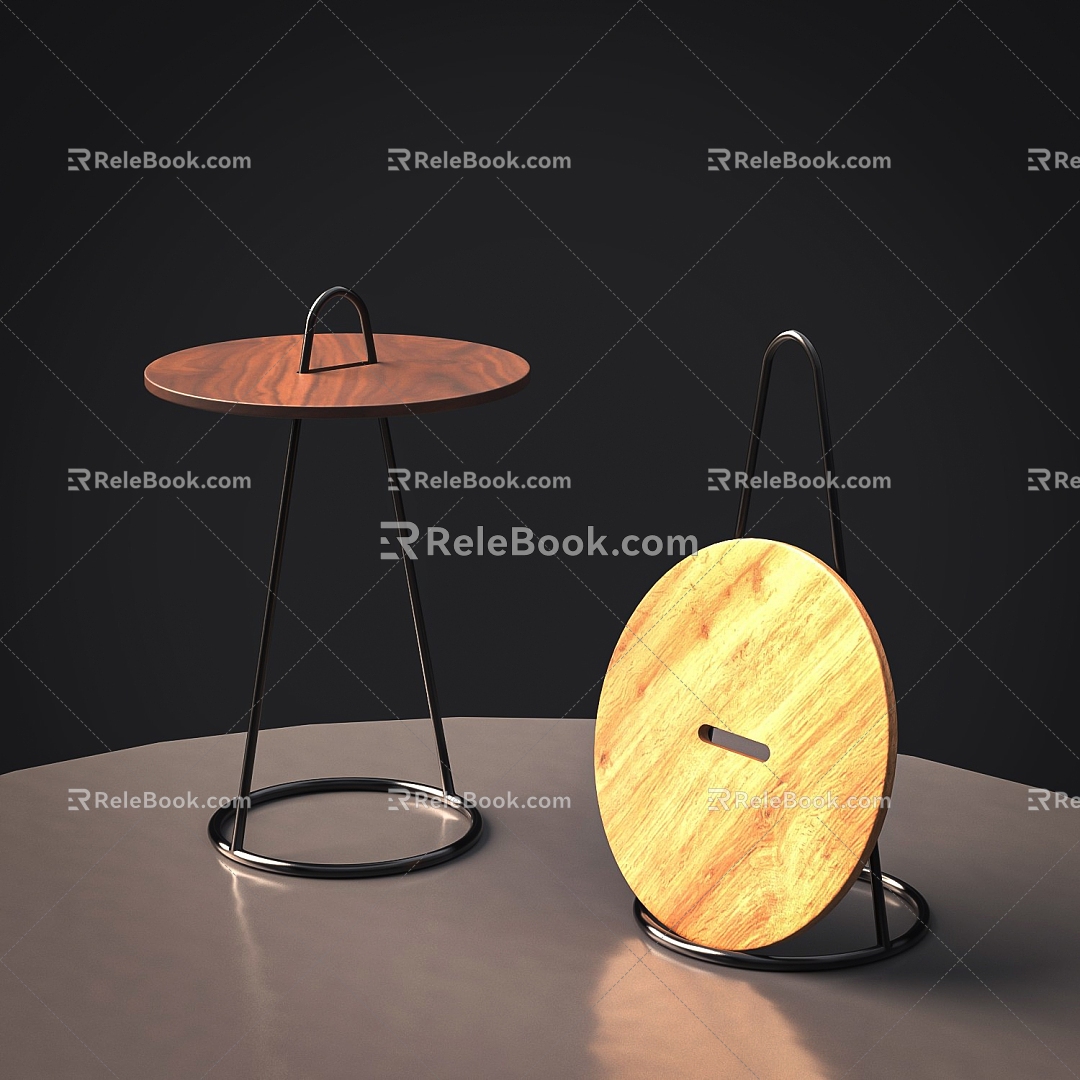 Wood grain coffee table 3d model