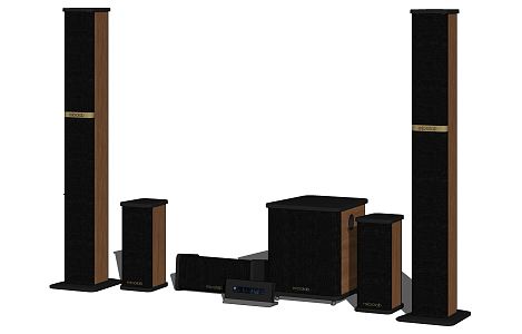 Modern Audio Home Theater Audio Subwoofer suit 3d model