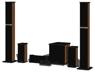 Modern Audio Home Theater Audio Subwoofer suit 3d model