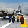 modern aircraft carrier 3d model