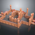 Modern Building Blocks Toy Building Blocks Toy Building Blocks Castle Wood Castle 3d model