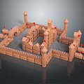 Modern Building Blocks Toy Building Blocks Toy Building Blocks Castle Wood Castle 3d model