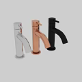 Modern Stainless Steel Faucet With Sleek Polished Surface And Curved Spout