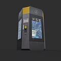 Modern Digital Store Self Service Kiosk With Interactive Map And Time 3d model