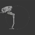 Sci Fi Mechanical Walker Robot Character With Long Legs And Cockpit Structure Design 3d model