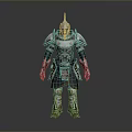 Weapons For Medieval Warrior With Decorative Armor And Battle Gear