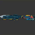 Colorful Sci Fi Weapons with Various Designs and Different Shape Details