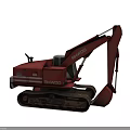 Red White FHWOO Excavator With Heavy Duty Tracked Undercarriage For Industrial Construction Work