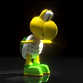 Cute Game Character With Yellow Body White Shell Green Shoes And Big Eyes
