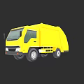 Bright Yellow Municipal Garbage Truck As Efficient Functional Waste Collection Vehicle